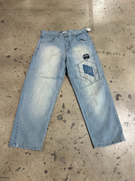 Southpole Baggy Jeans - Light Wash Size 40