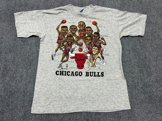 Chicago Bulls Character Slam Dunk Tee - Gray Size Medium