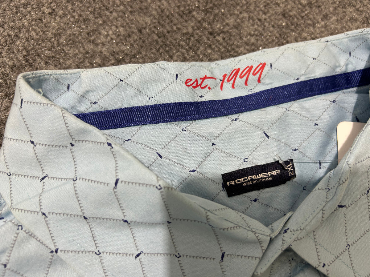 Rocawear Dress Shirt - Blue Size XXL