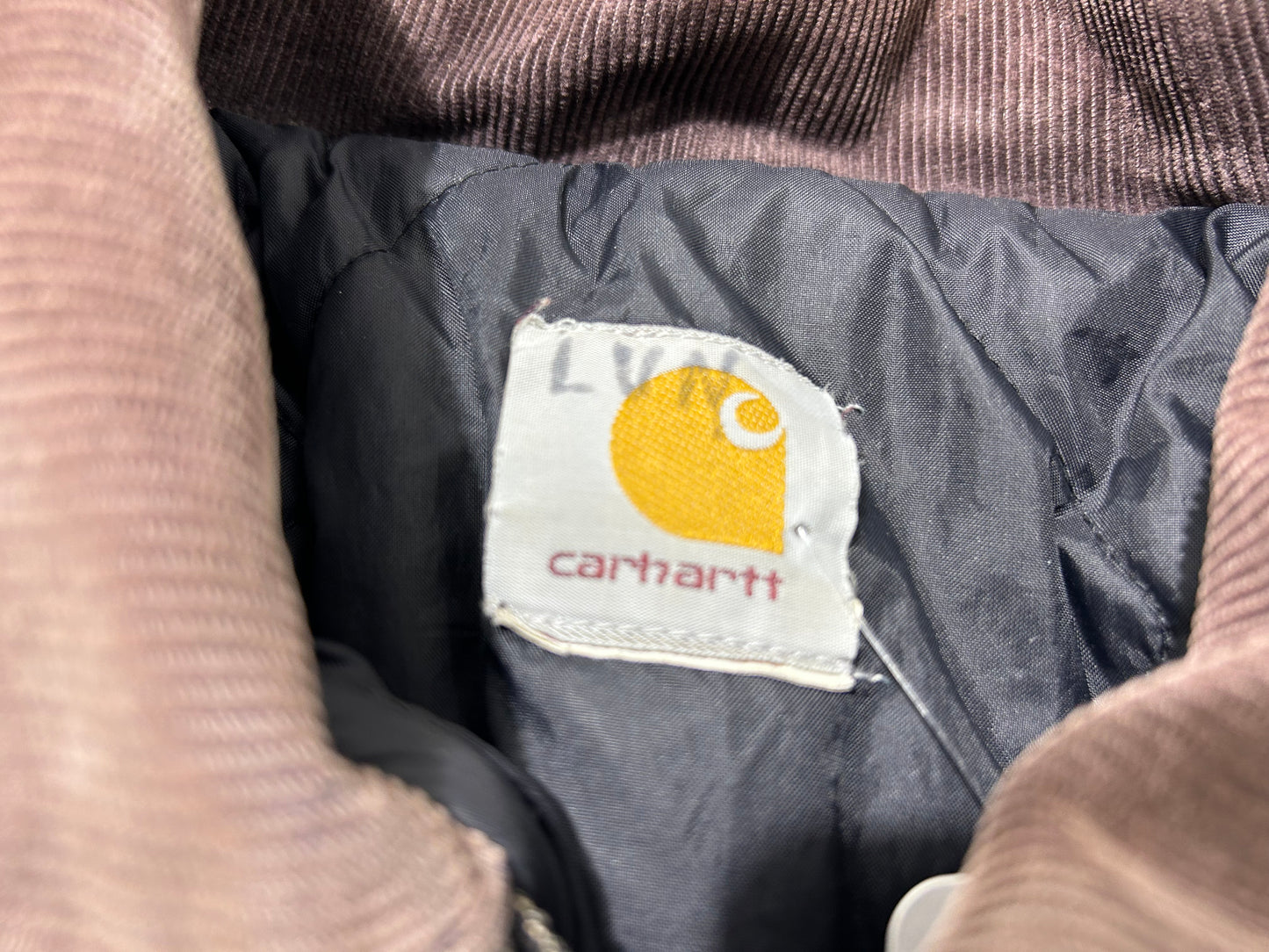 Faded Carhartt Chore Jacket - Black size Large
