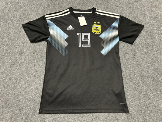 Adidas Argentina #19 Aguero Jersey - Black Size Small