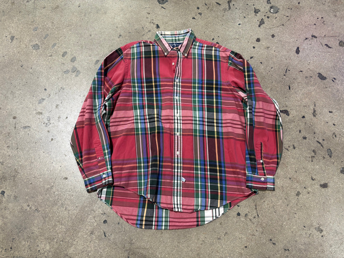 Polo Ralph Lauren Plaid Button Up Shirt - Red / Multicolor Size XXL