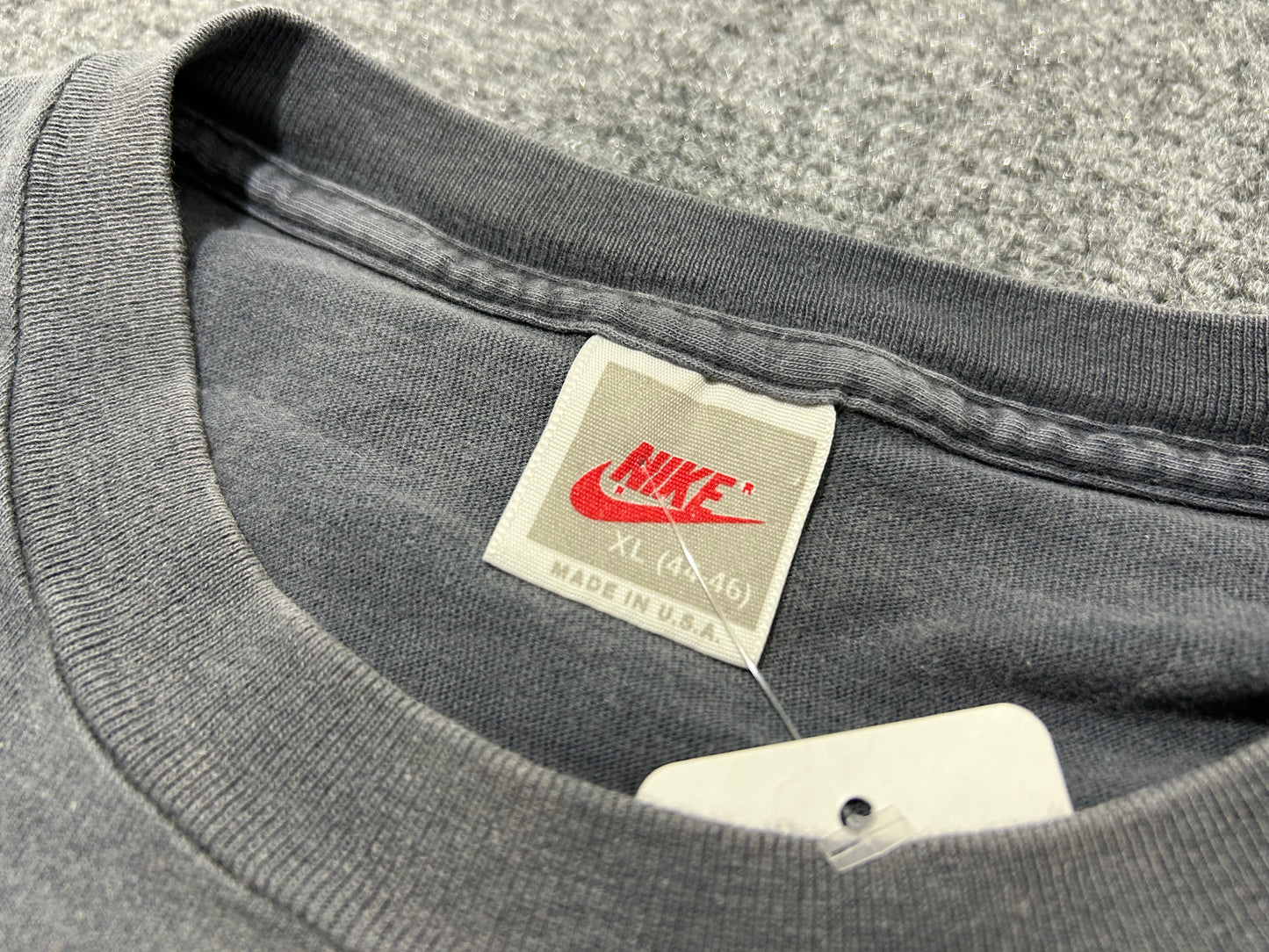 90s Nike Cycling Tee - Faded Black Size XL