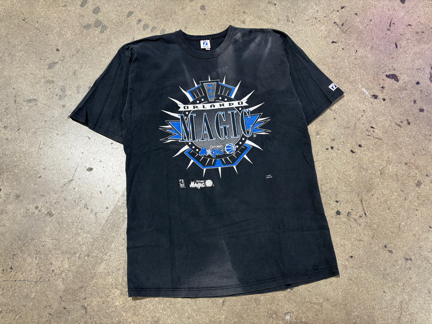 Logo 7 Orlando Magic Sun Faded Tee - Black Size XL