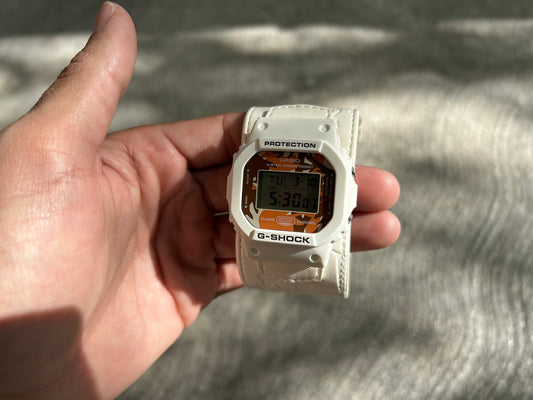 2000s Leather Strap G Shock - White