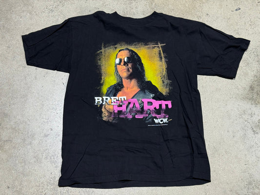 90s WCW Brett Hart Tee - Black Size XL