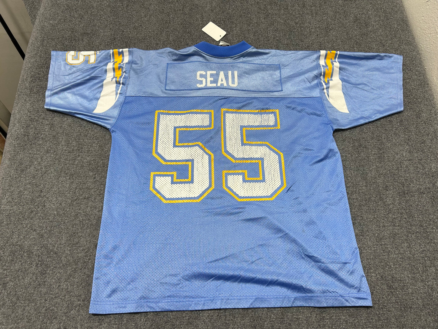 2000s San Diego Chargers Junior Seau #55 Football Jersey - Blue Size XL