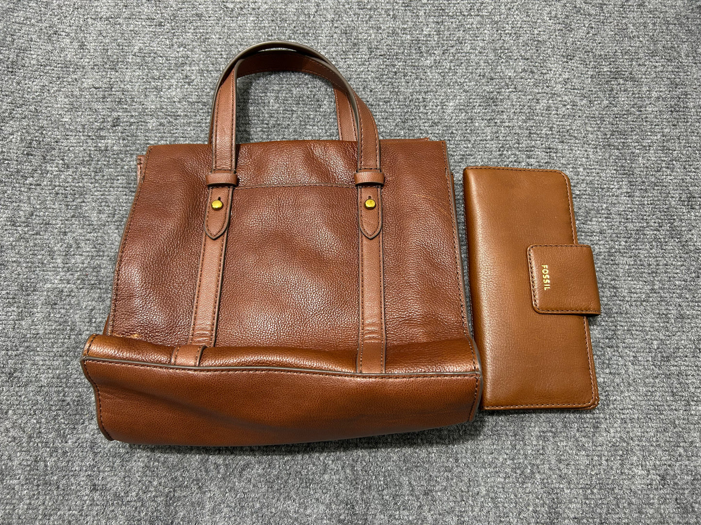 Fossil Kingston Tote Bag w/ Wallet - Brown
