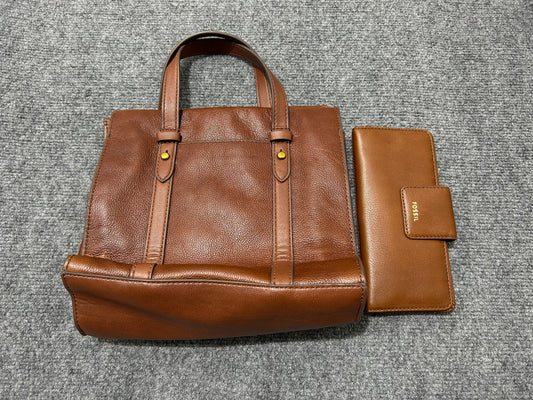 Fossil Kingston Tote Bag w/ Wallet - Brown