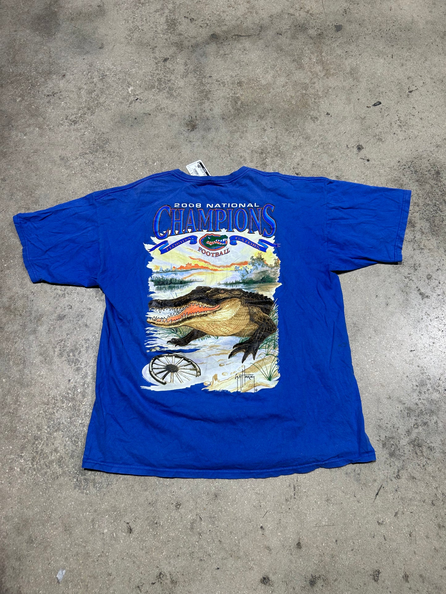 2008 Florida Gators Guy Harvey Tee - Blue Size XL