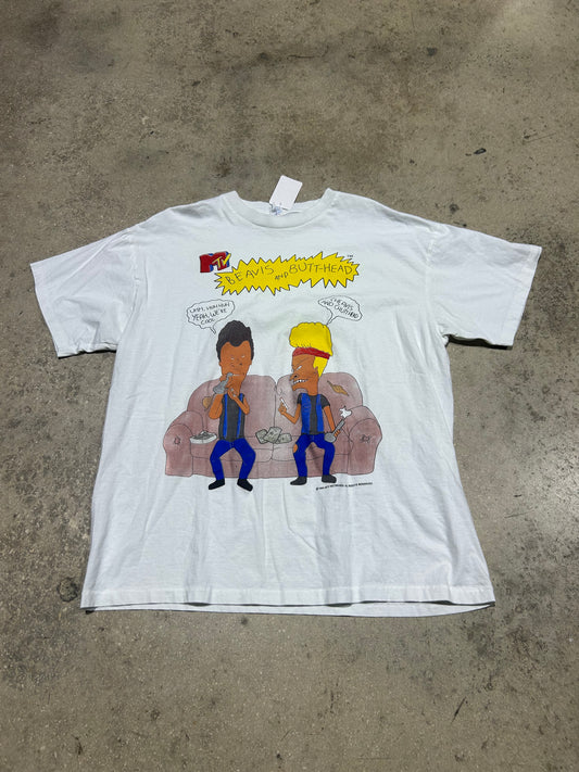 1996 Beavis & Butthead Tee - White Size XL