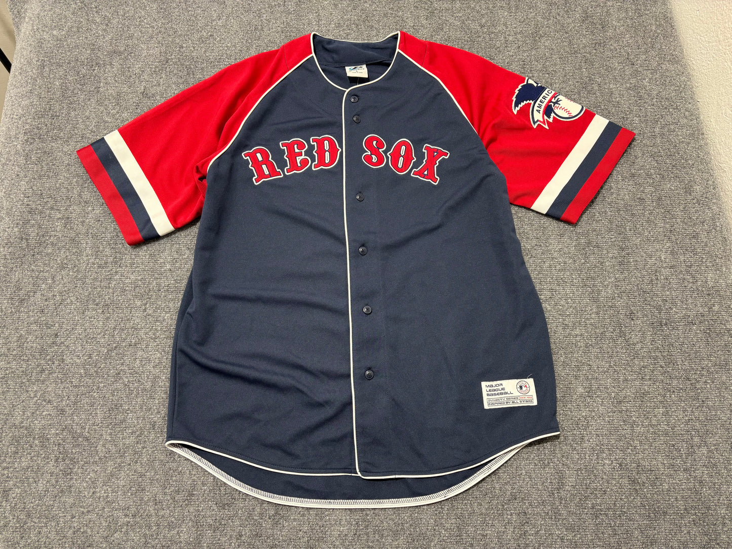Dynasty Red Sox American League Patch Jersey - Navy / Red Size Large