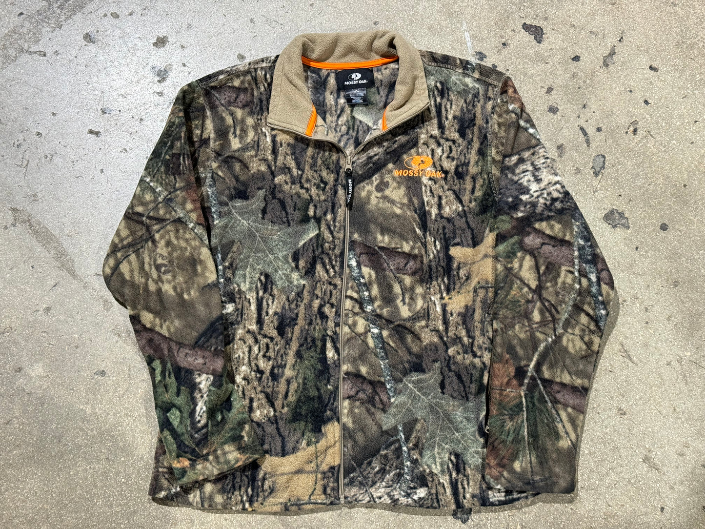 Mossy Oak Real Tree Zip Up Fleece Jacket Size Medium