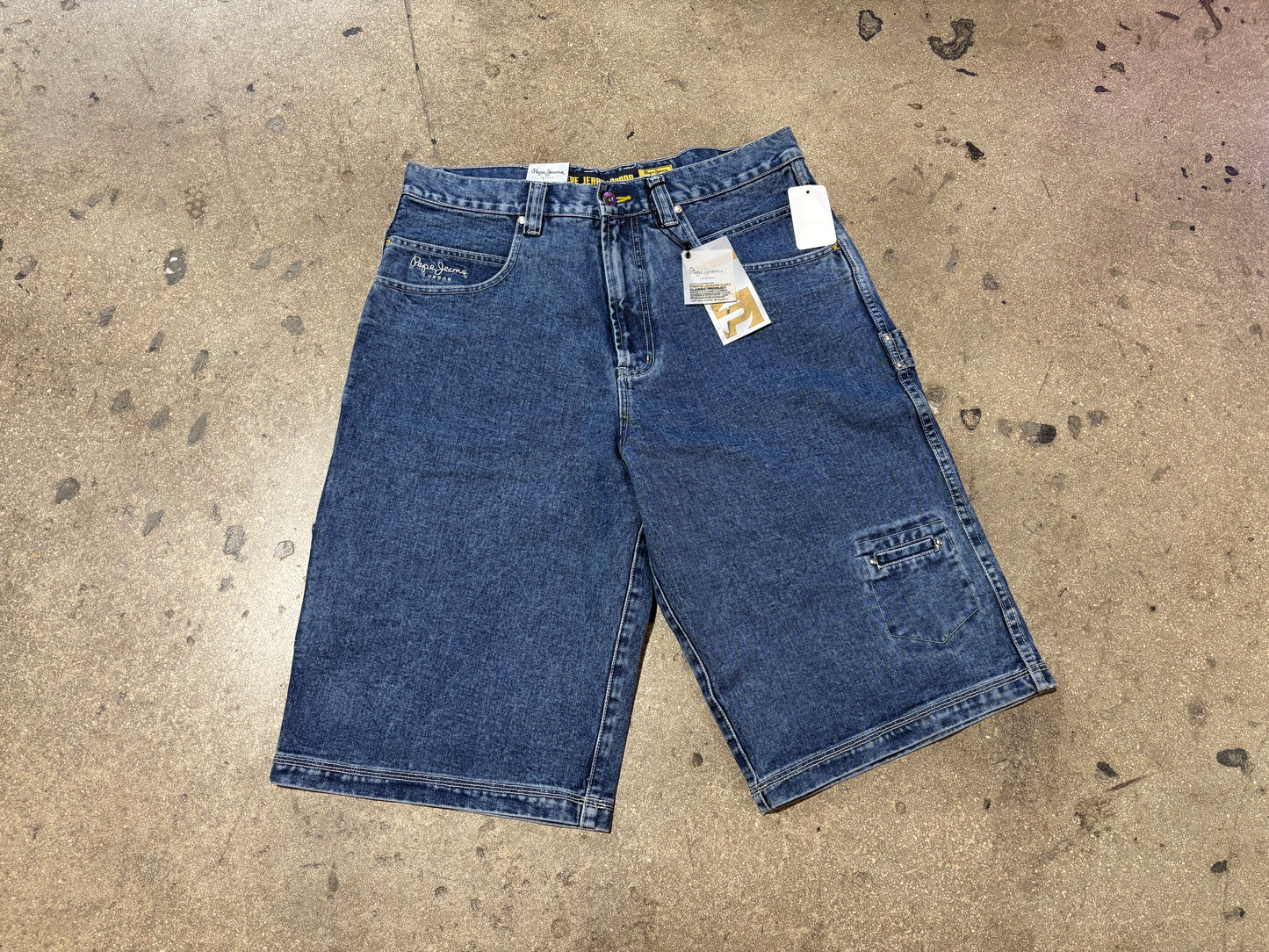 Pepe Jeans Cargo Jean Shorts - Blue Size 36