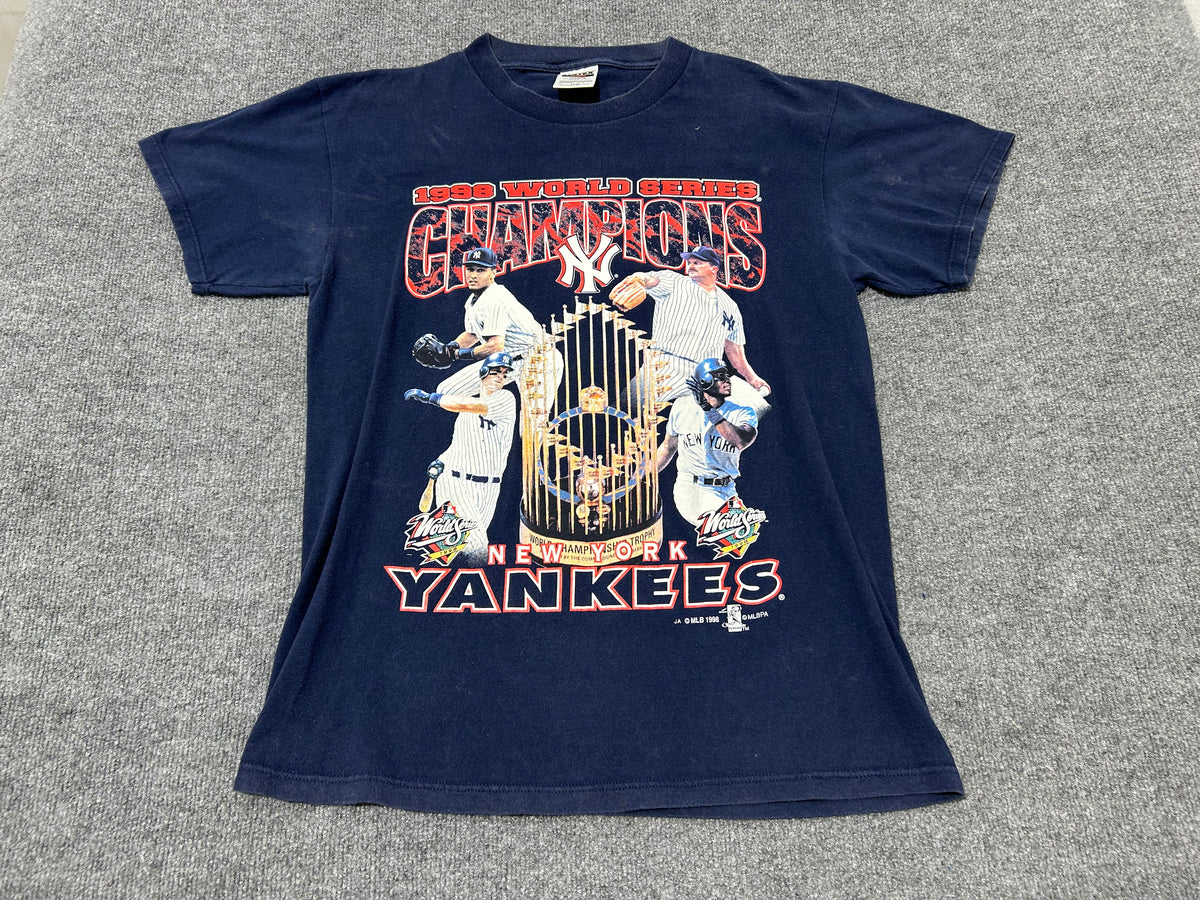 1998 New York Yankees Champions Tee - Navy Size Large