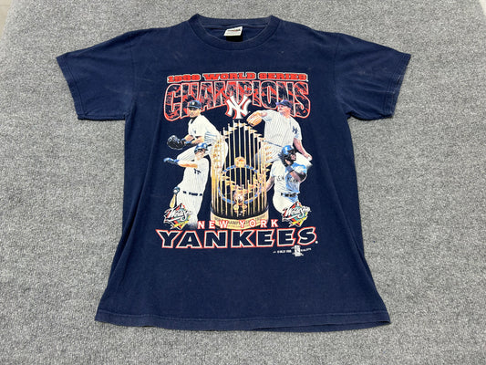 1998 New York Yankees Champions Tee - Navy Size Large