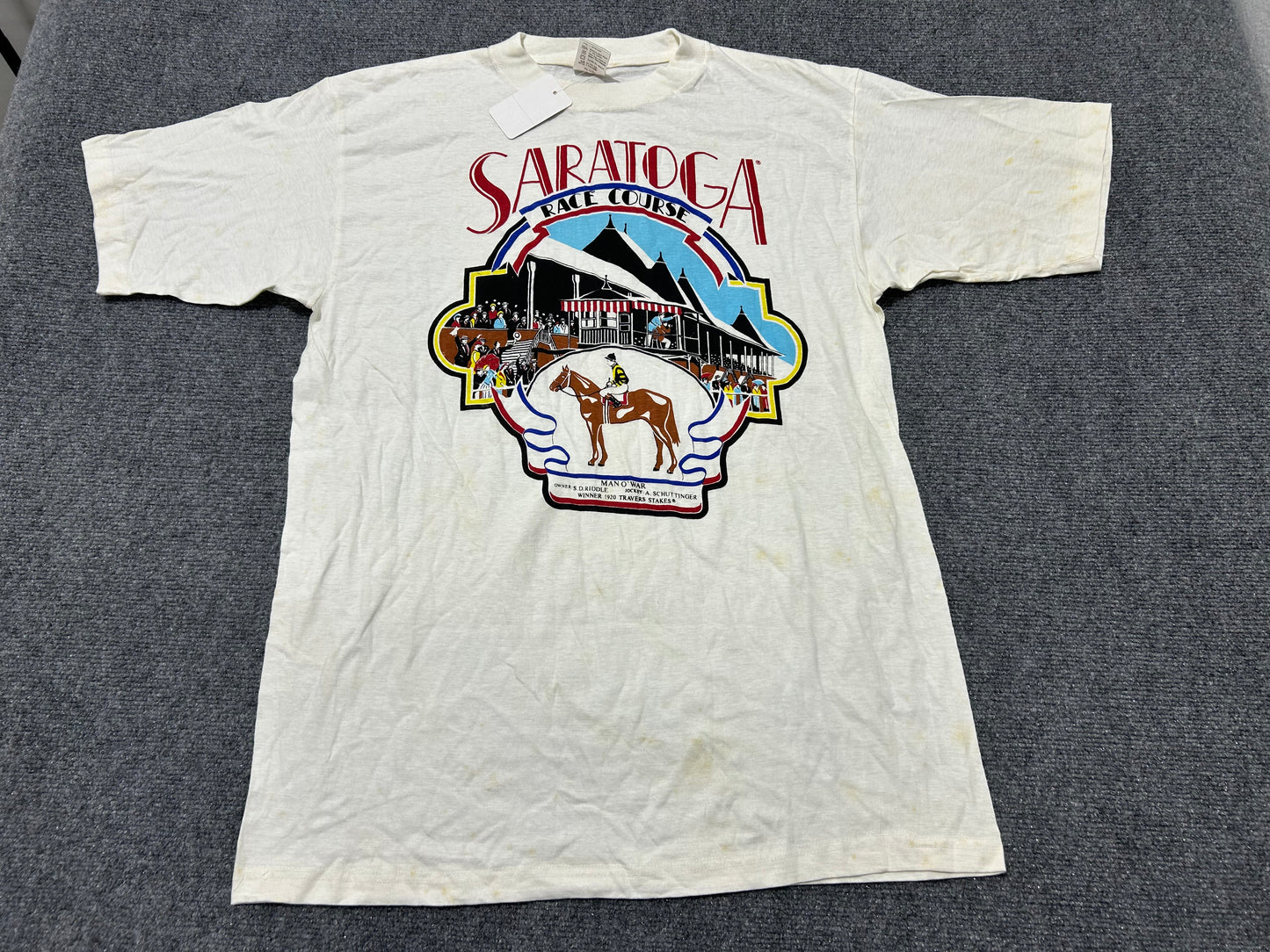 Saratoga Race Course Tee - White Size Large