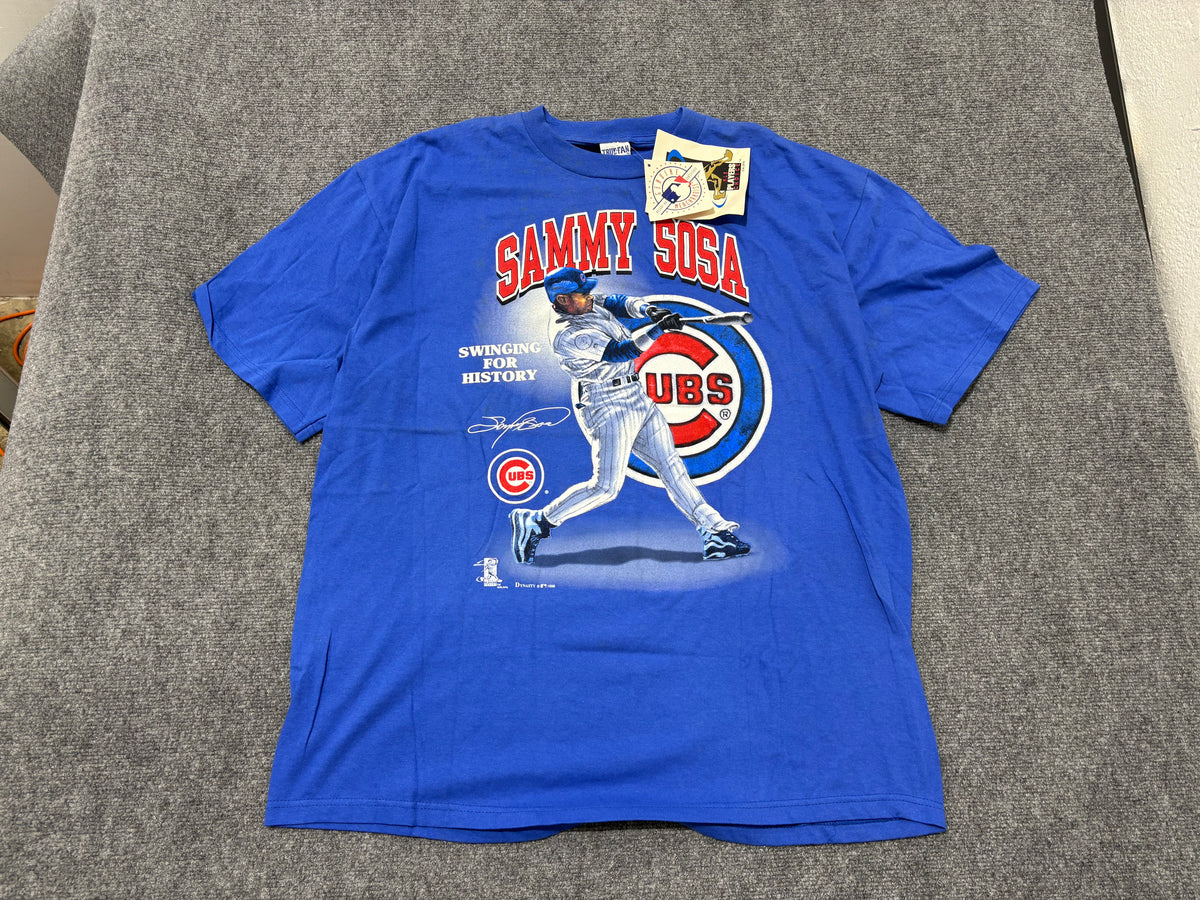 1998 Sammy Sosa Chicago Cubs Tee - Blue Size XL