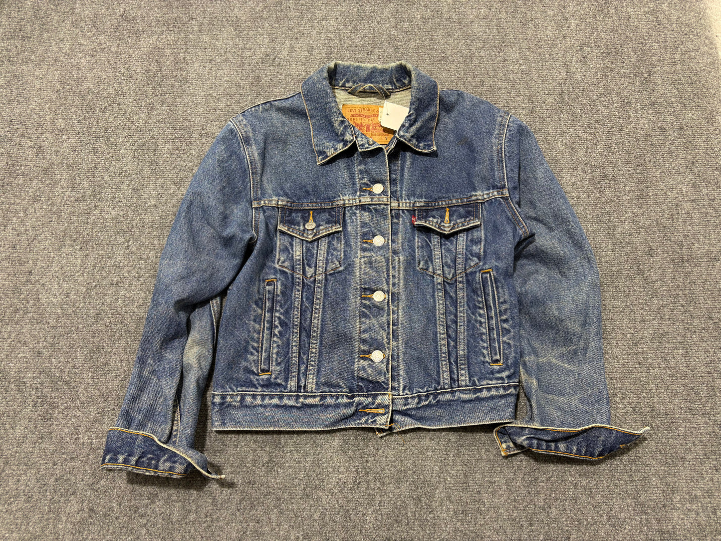 Levis Denim Jean Trucker Jacket - Blue Size Small