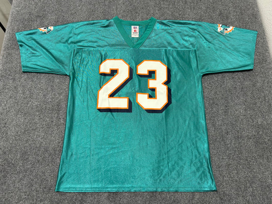 Miami Dolphins Shiny Rookie Brown #23 Football Jersey - Teal Size Large (con)
