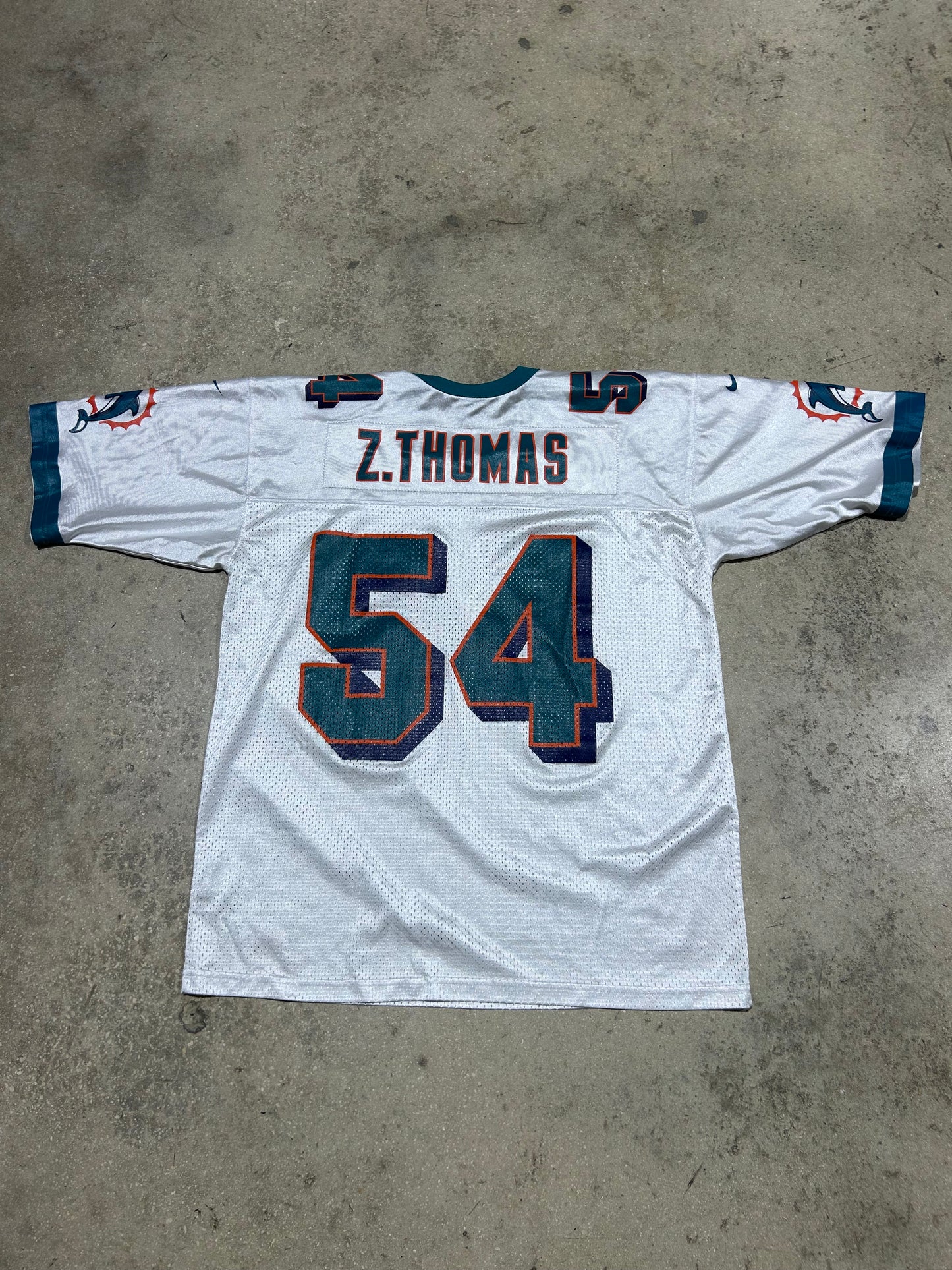 Miami Dolphins Zach Thomas #54 Football Jersey - White Size XL (con)