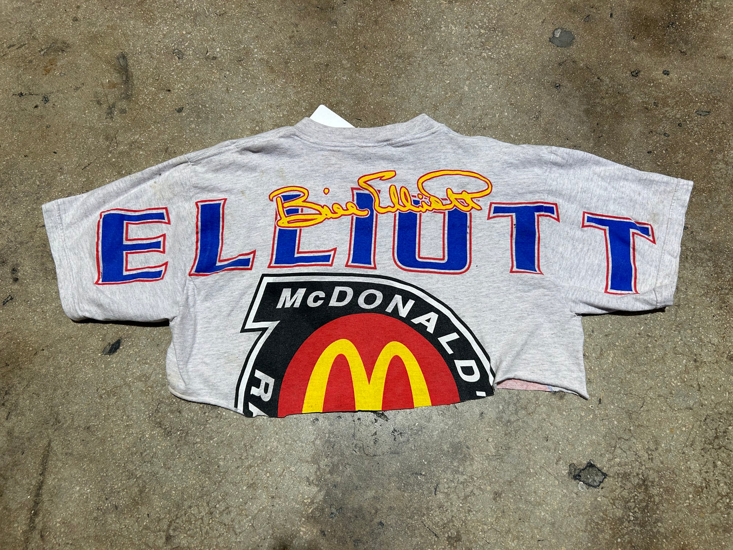 WMNS Nascar Cropped Tee - Gray Size Large (con)