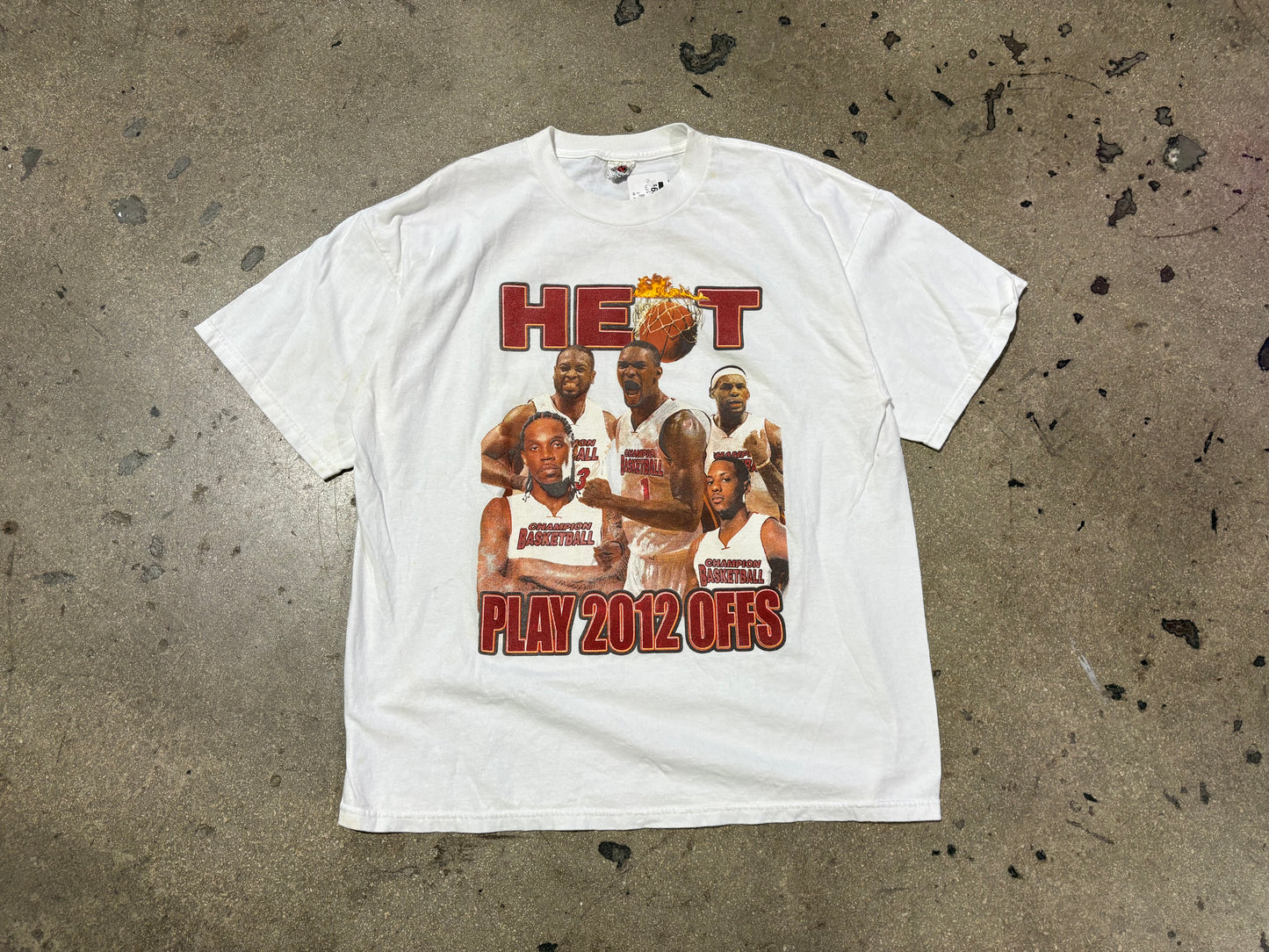 2012 Miami Heat Standing In Solidarity - White Size XL