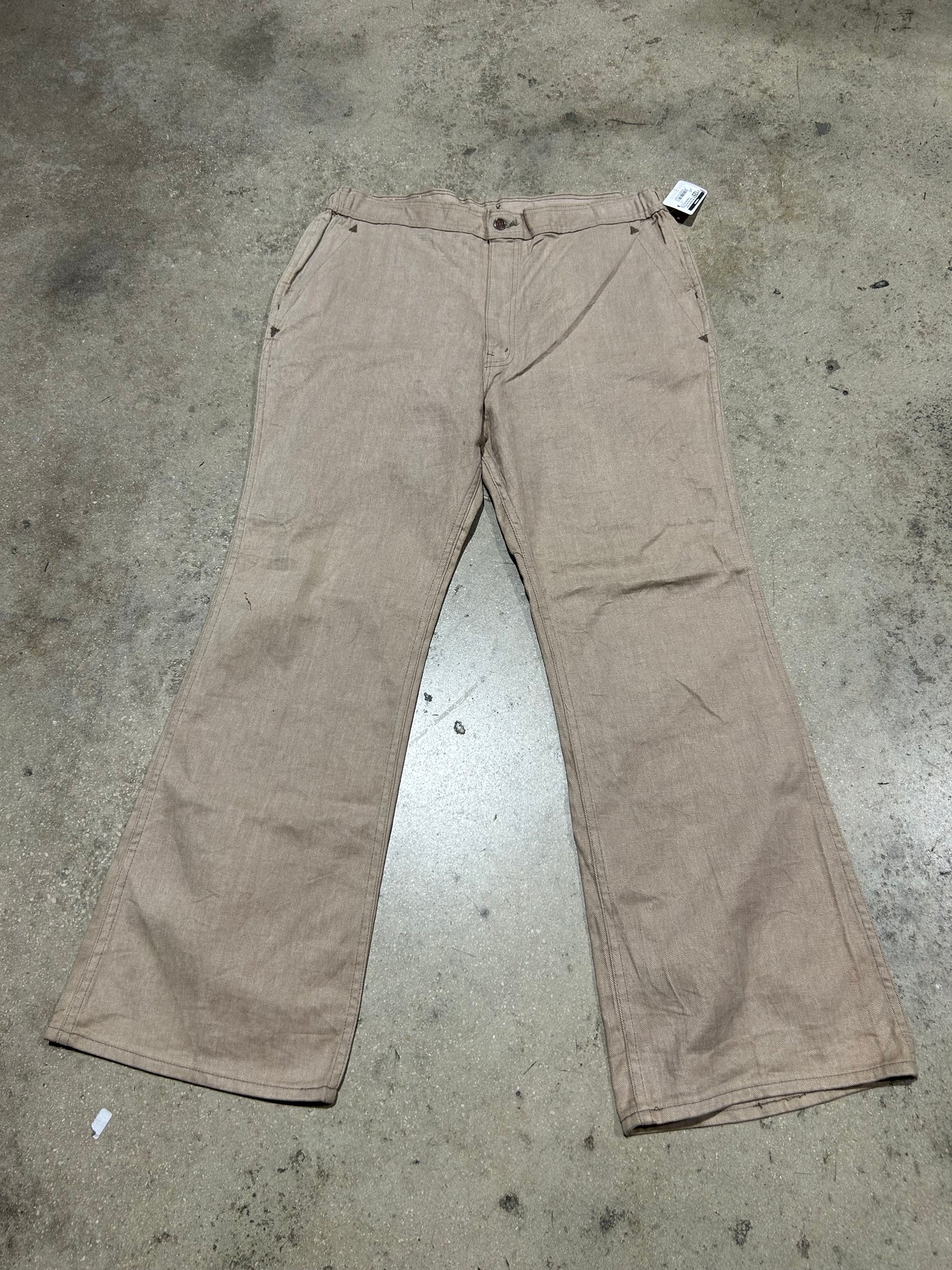 80s Levis Bell Bottom Flare Pine Tree Pants - Khaki Size 42x32