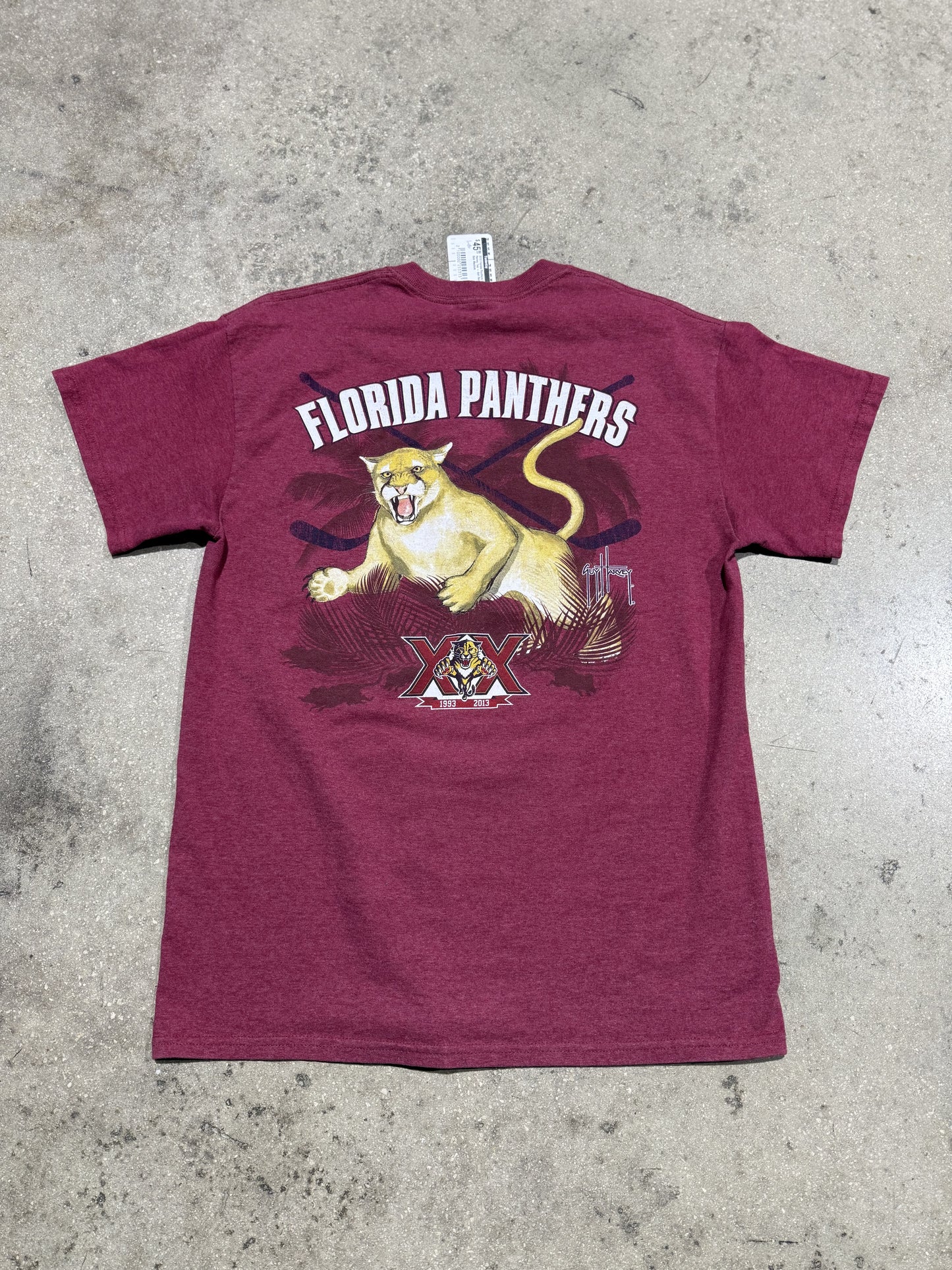 2013 Florida Panthers Guy Harvey Tee - Ash Red Size Medium