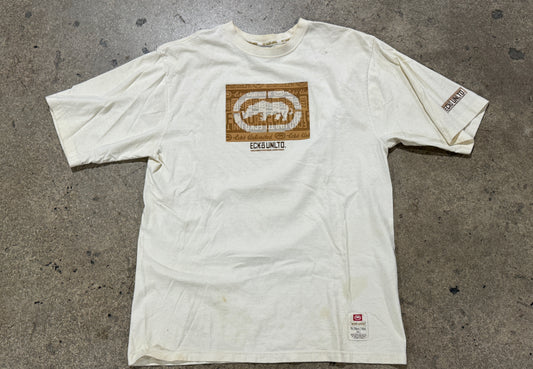 Ecko Unlimited Knitted Logo Tee - Cream Size XL