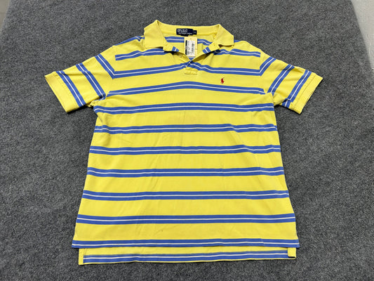 Polo Ralph Lauren Striped Polo Shirt - Yellow / Blue Size XL