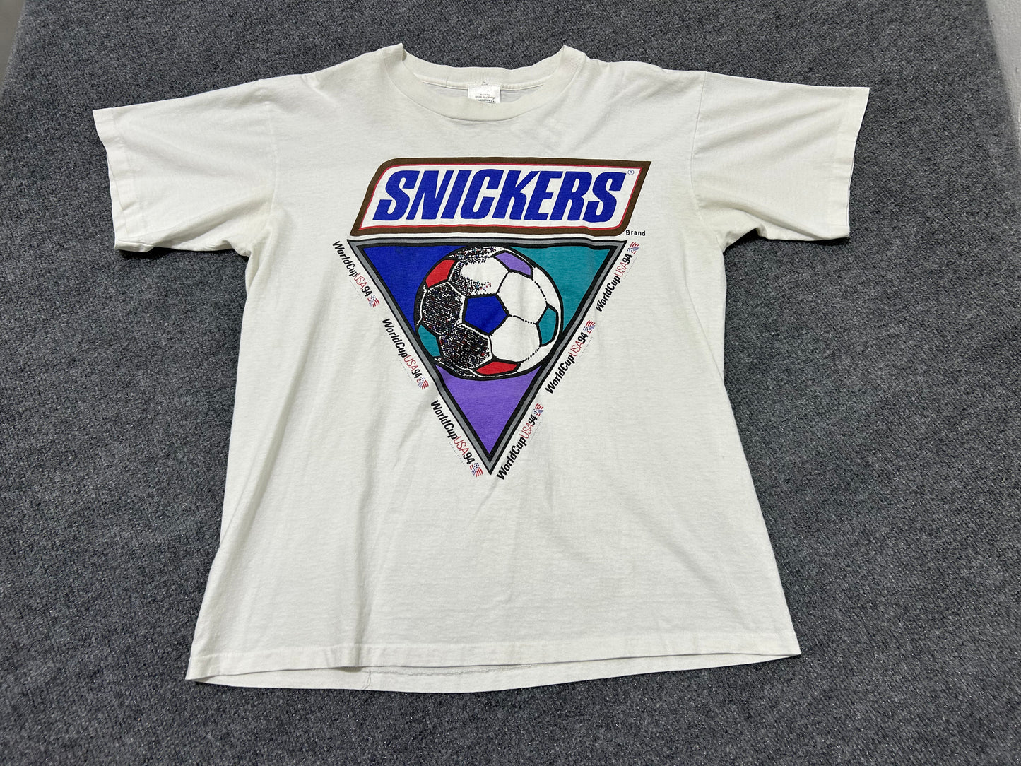 1994 Snickers World Cup USA Tee - White Size Large