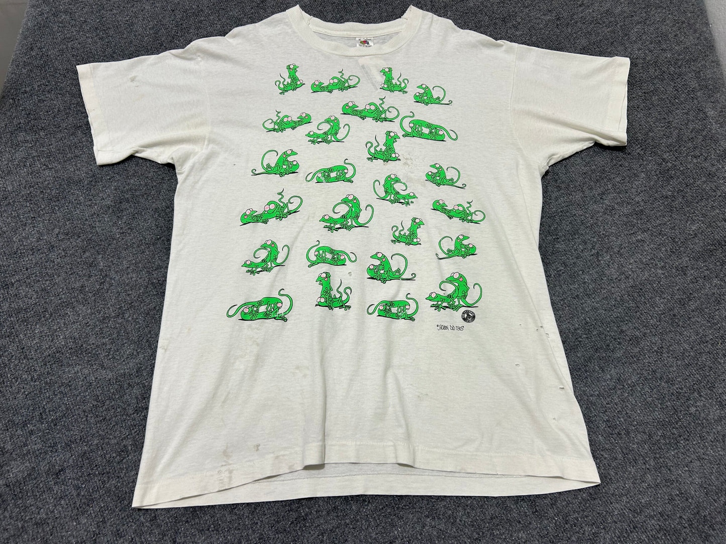 Fucking Lizards Fucking AOP Tee - White Size XL