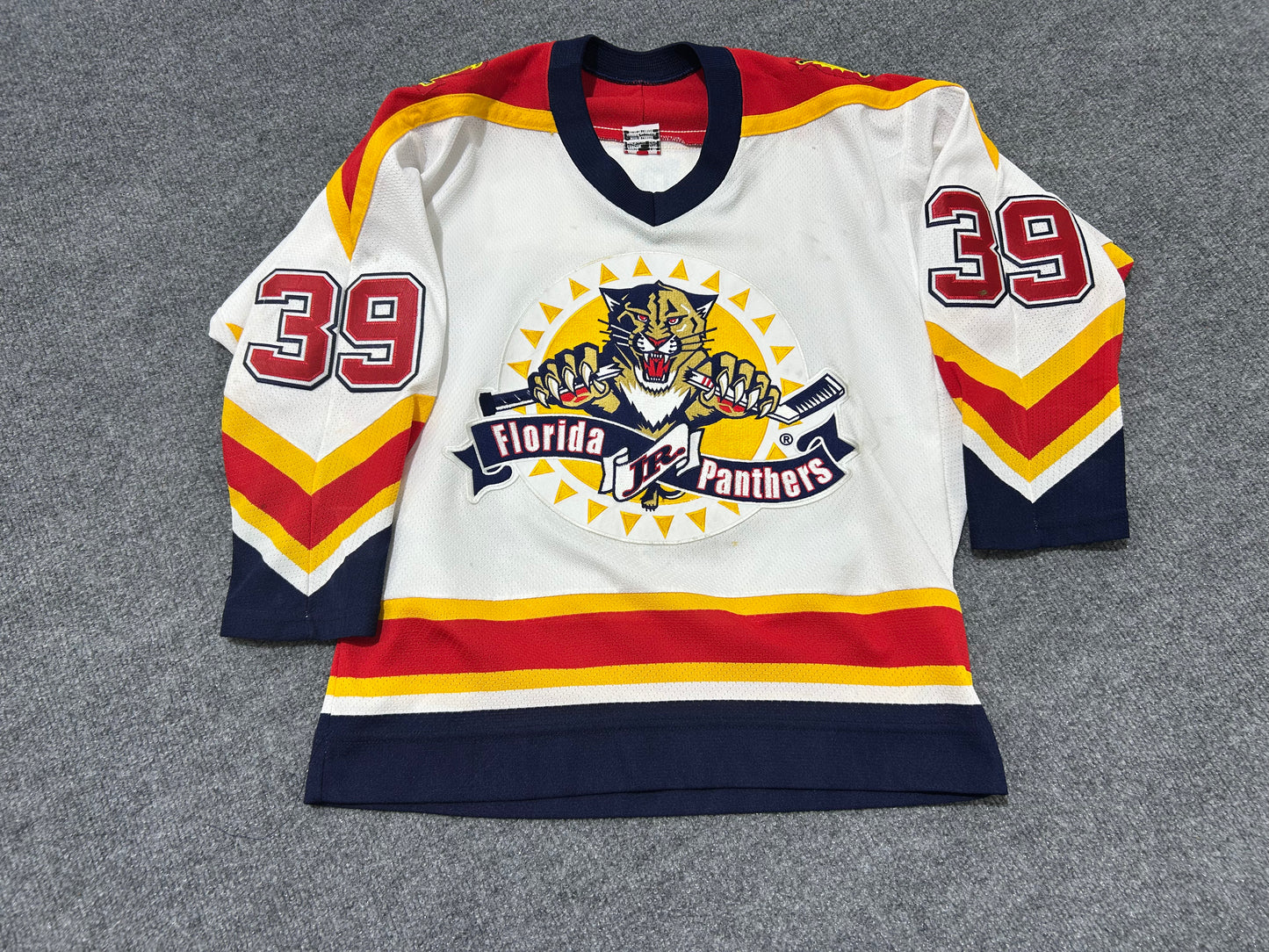 Florida Panthers Junior #39 Morris Jersey - White Size Youth Large