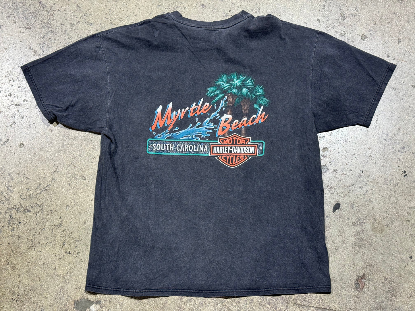 1999 Harley Davidson South Carolina Myrtle Beach Tee - Black Size XXL