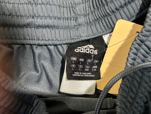Adidas Baggy Track Pants - Grey/Black Size Large