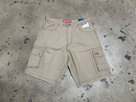 RP55 Cargo Jean Shorts - Khaki Size 38