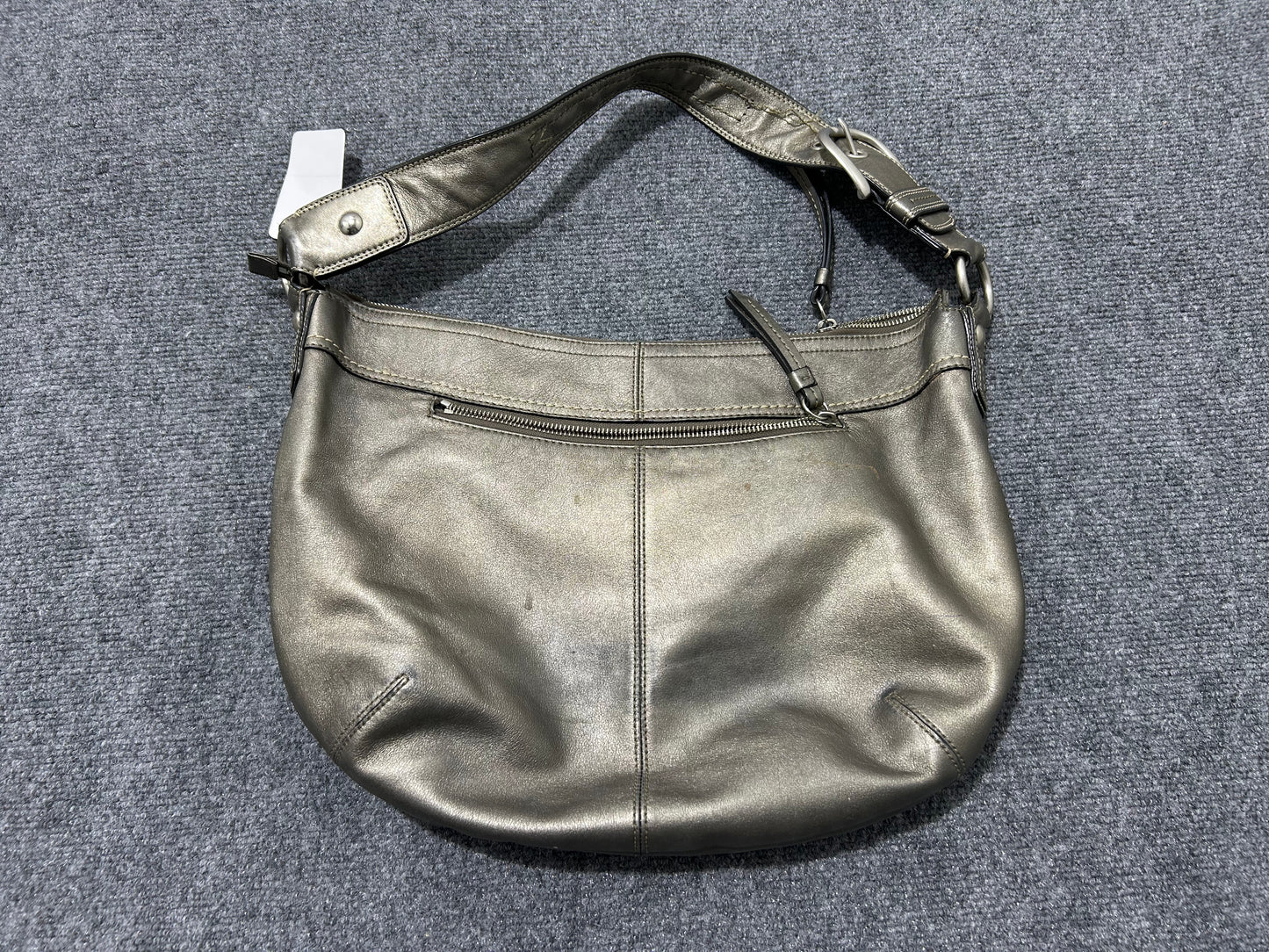 Coach Soho Metallic Leather Shoulder Bag - Gray