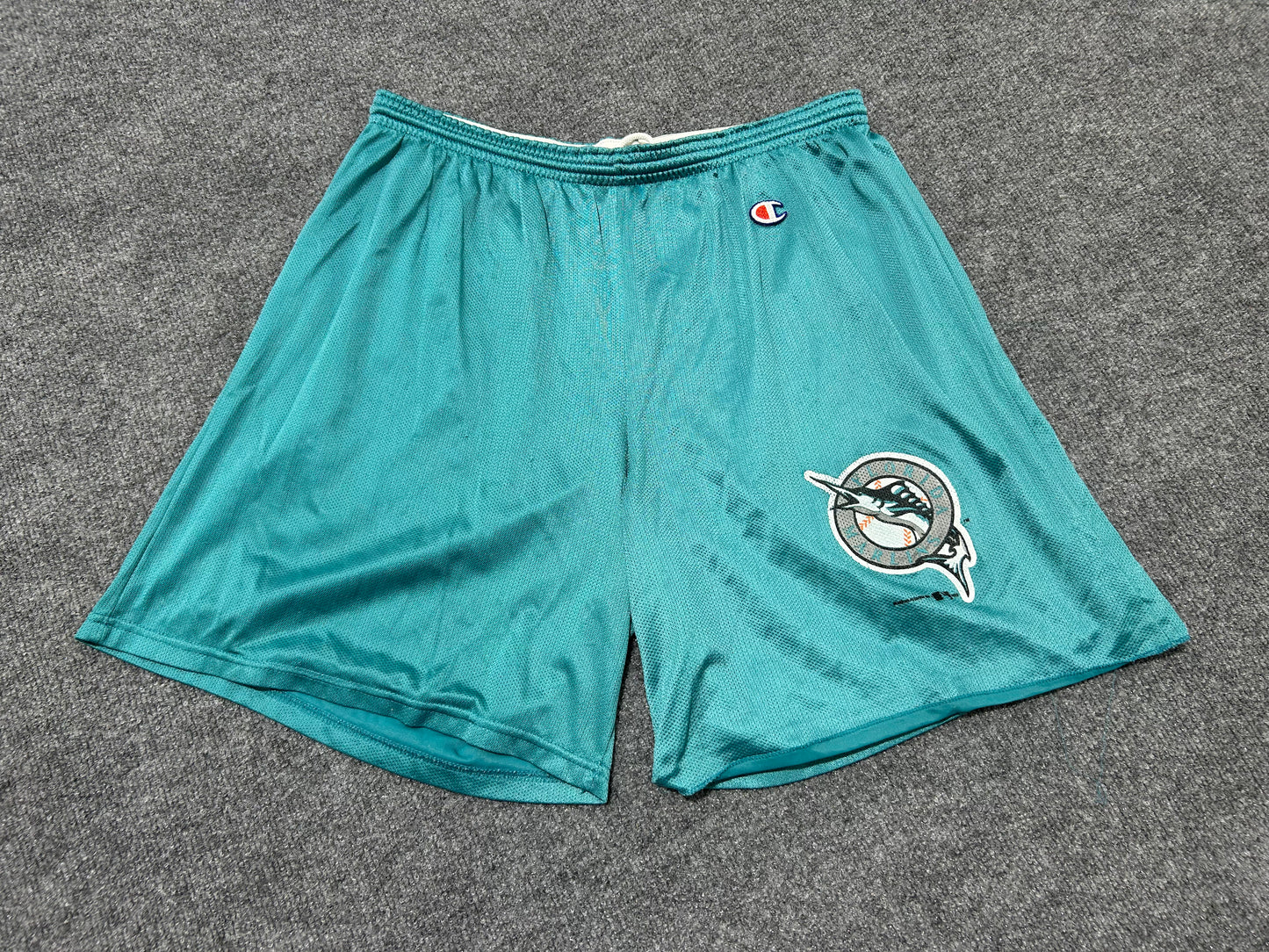 Champion Florida Marlins Mesh Shorts - Teal Size XL