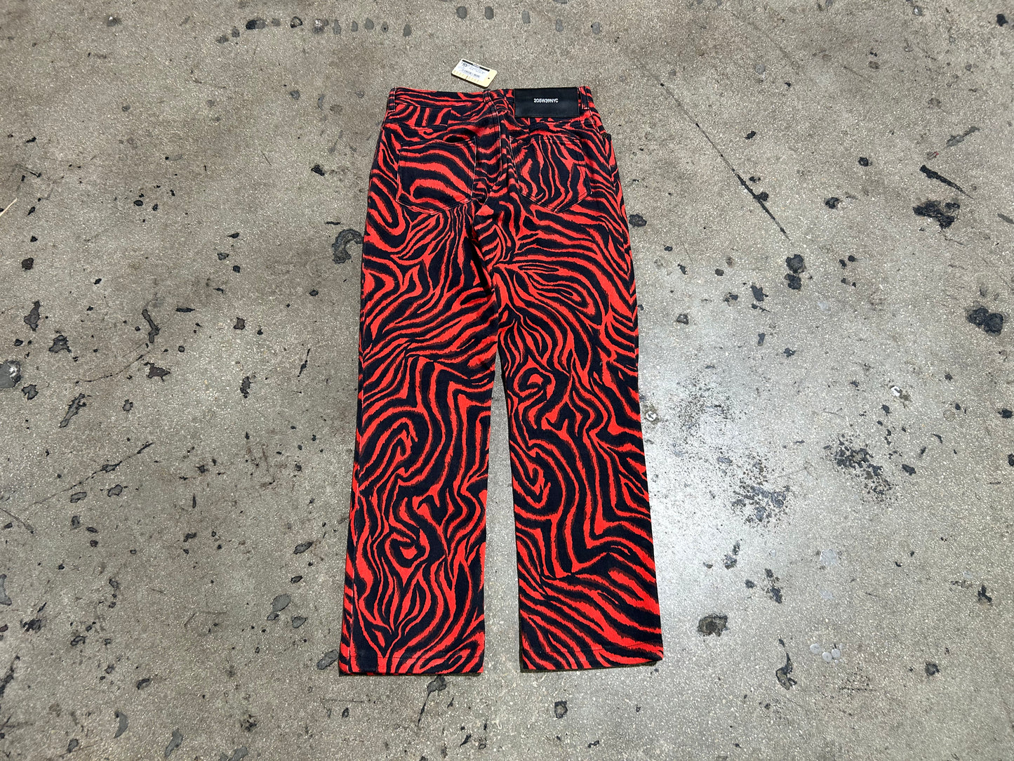 Raf x Calvin Klein 205W39NYC SS19 Tiger Denim - Red Size 29