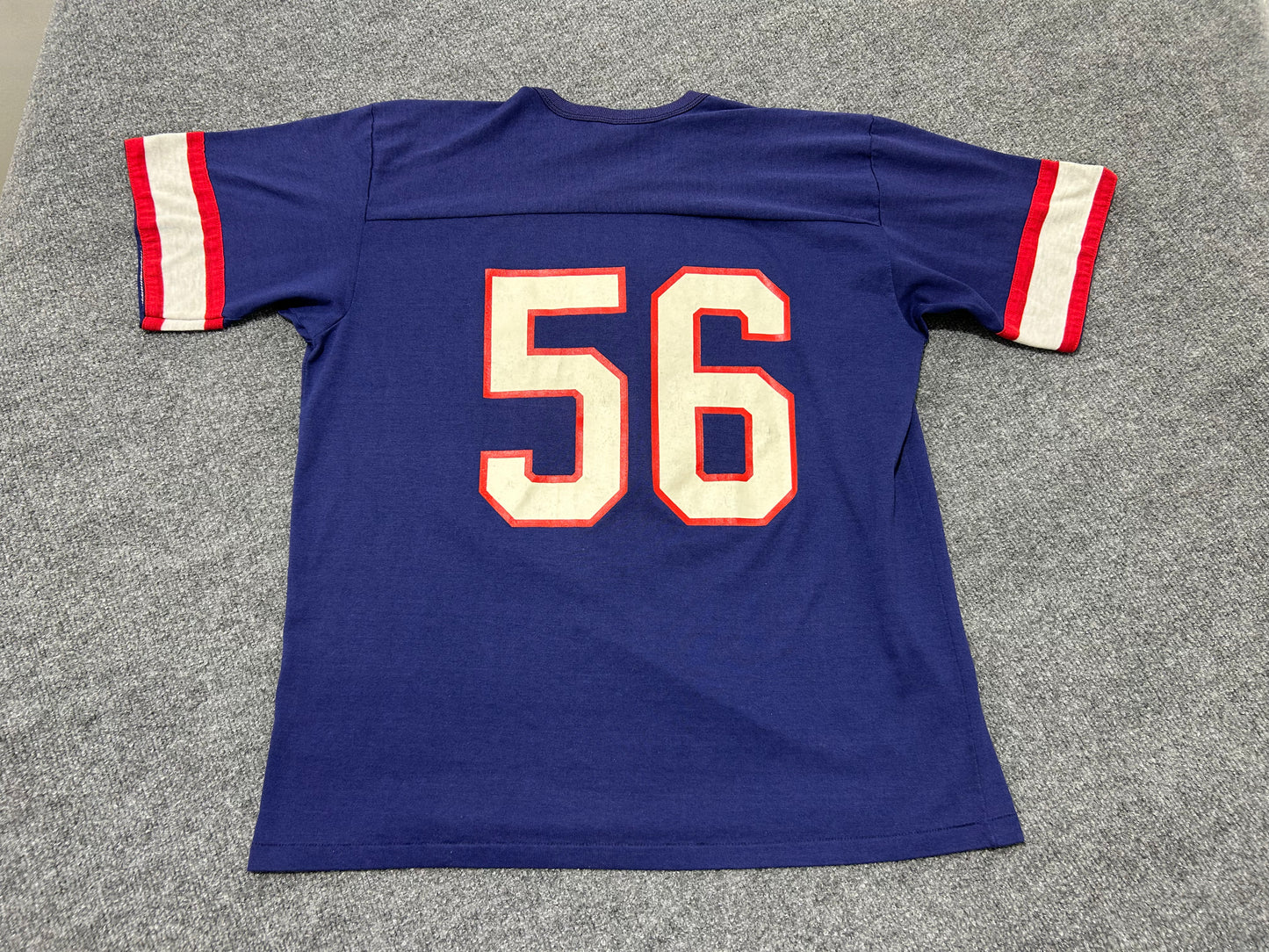Rawlings New York Giants #56 Lawrence Taylor Tee - Blue Size XL