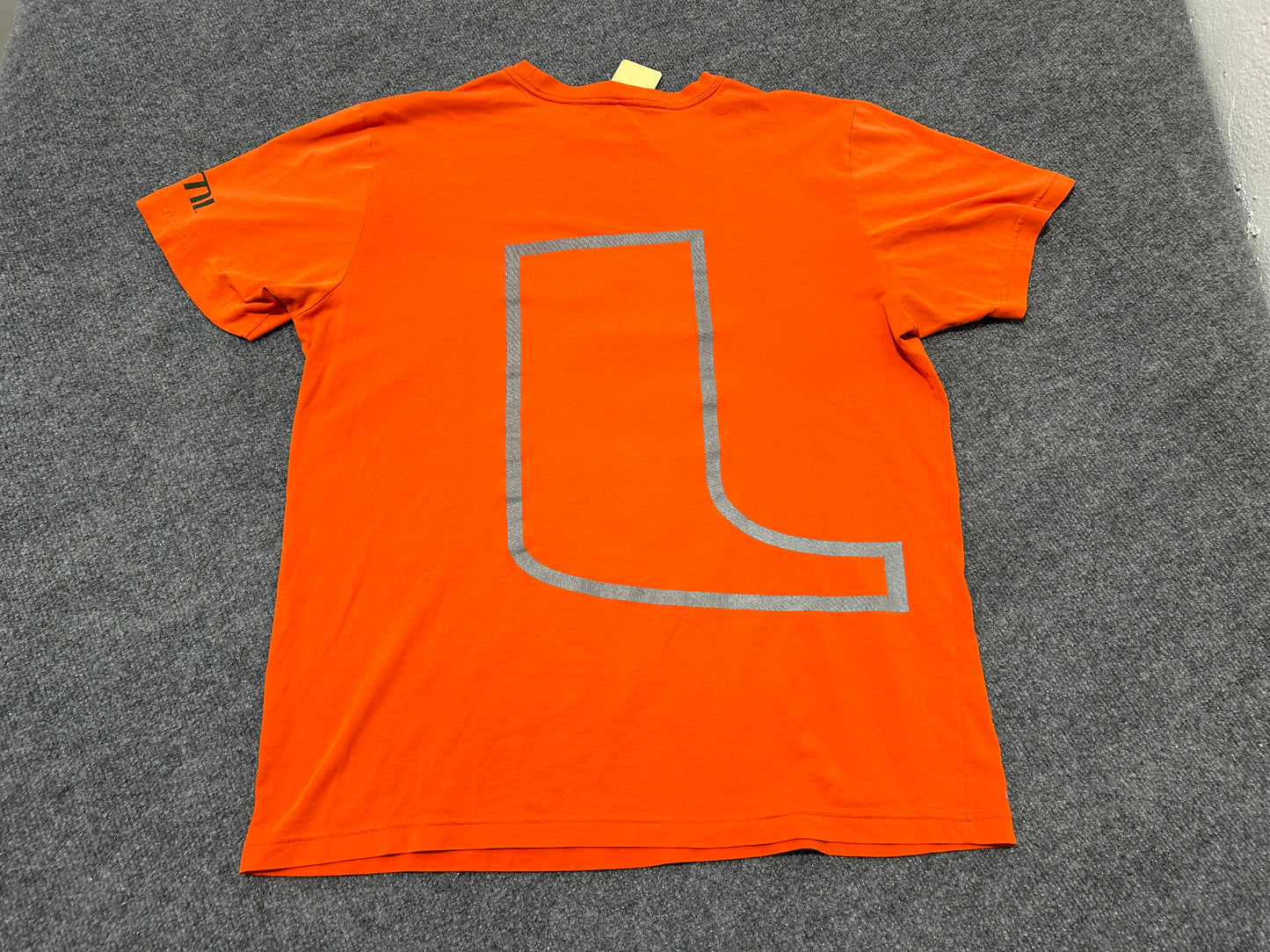 Nike UM Miami Hurricanes Wrap Around Tee - Orange Size XL
