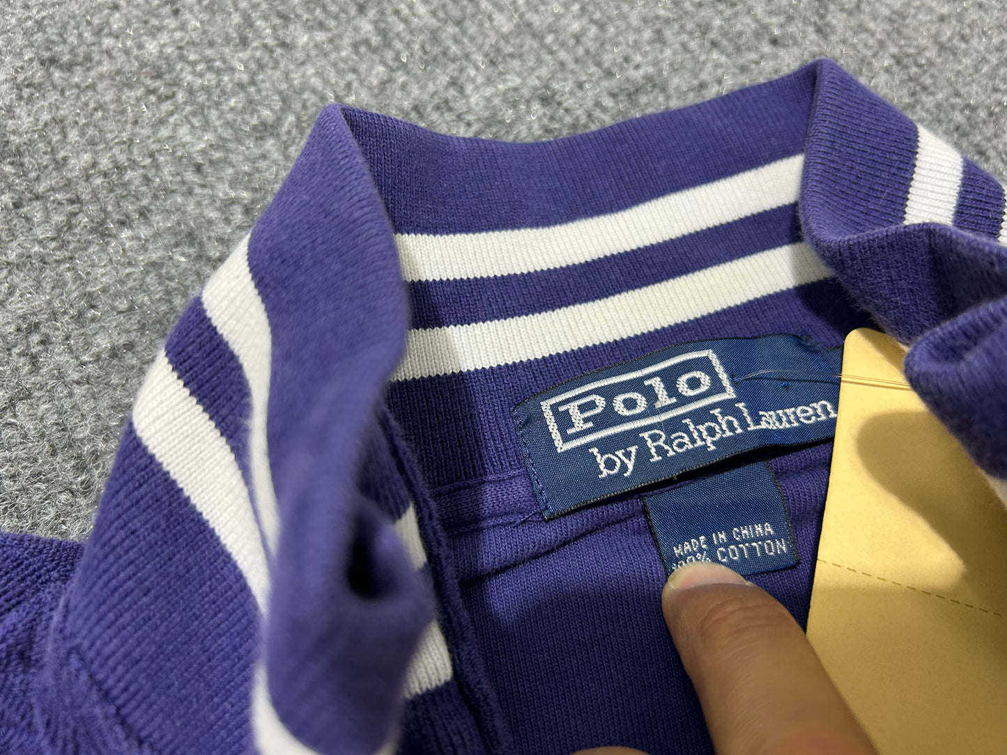 Polo Ralph Lauren Quarter Zip Track Jacket - Navy Size Large
