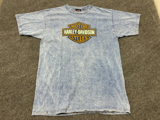 Harley Davidson Gene Lummus Tee - Blue Size Large