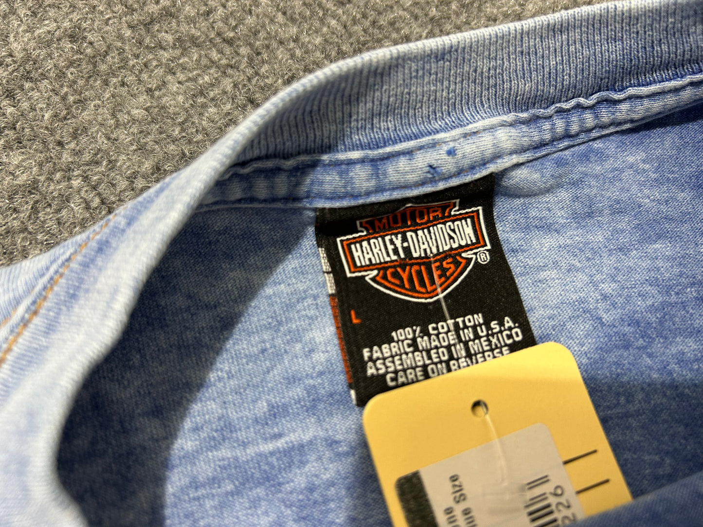 Harley Davidson Gene Lummus Tee - Blue Size Large
