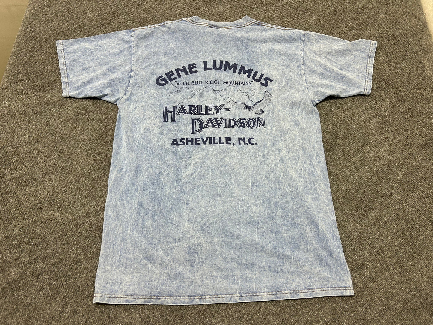 Harley Davidson Gene Lummus Tee - Blue Size Large