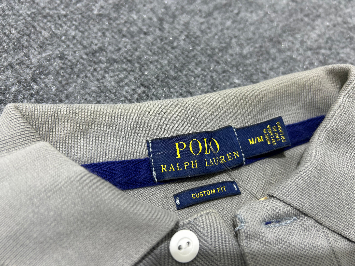 Polo Ralph Lauren Jockey Club Polo - Grey / Pink Size Medium