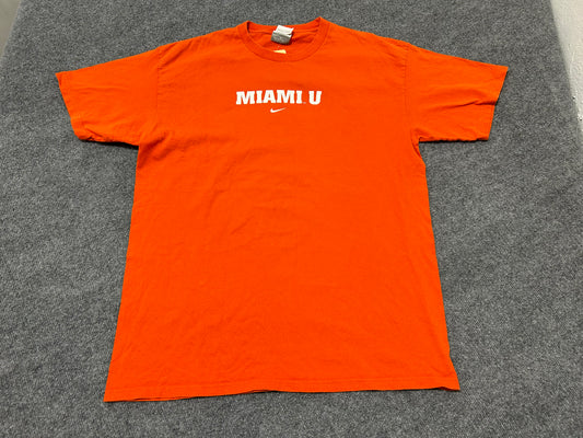 Nike Miami U Tee - Orange Size Large