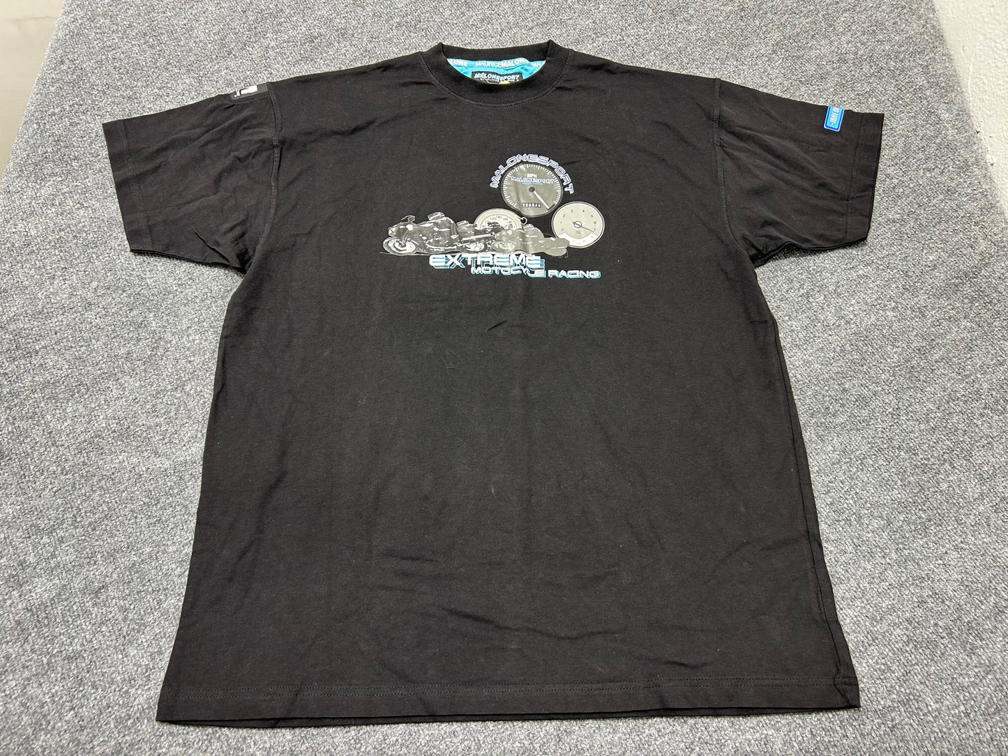Extreme Motorcycle Racing Tee - Black Size XXL