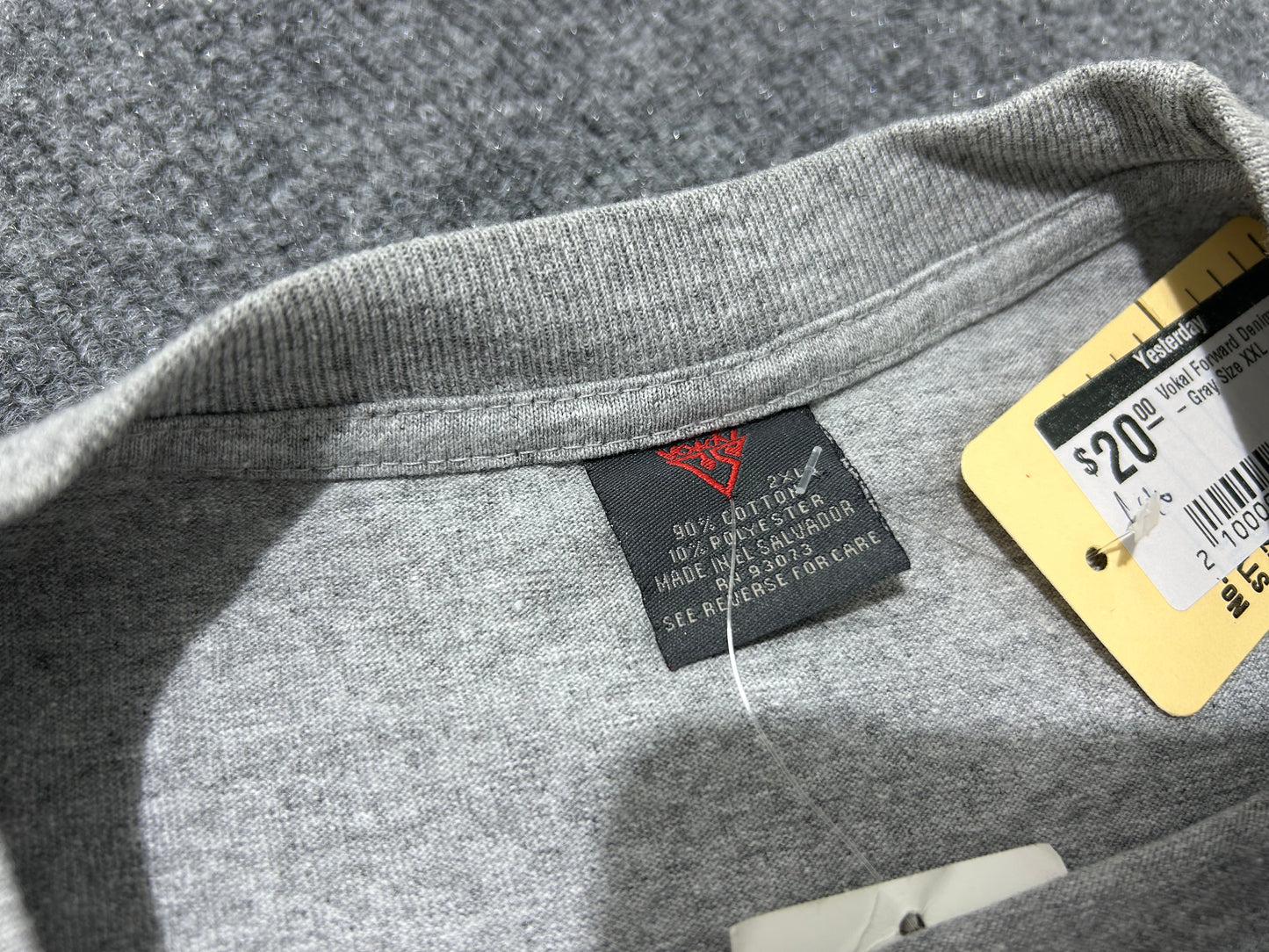 Vokal Forward Denim Tee - Gray Size XXL